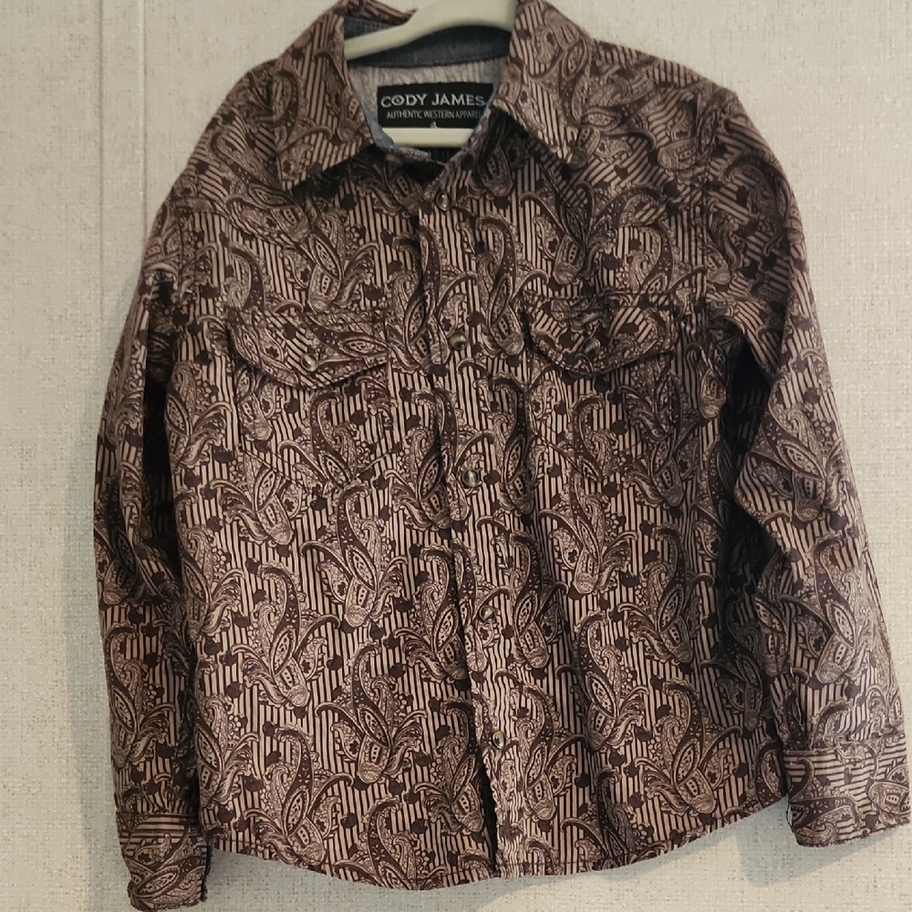 Kids Brown Paisley Shirt